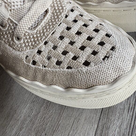 Vince Camuto Jamminna Sneakers Women's Size 6M Summer Knit Golden Platform Bone - Picture 5 of 8